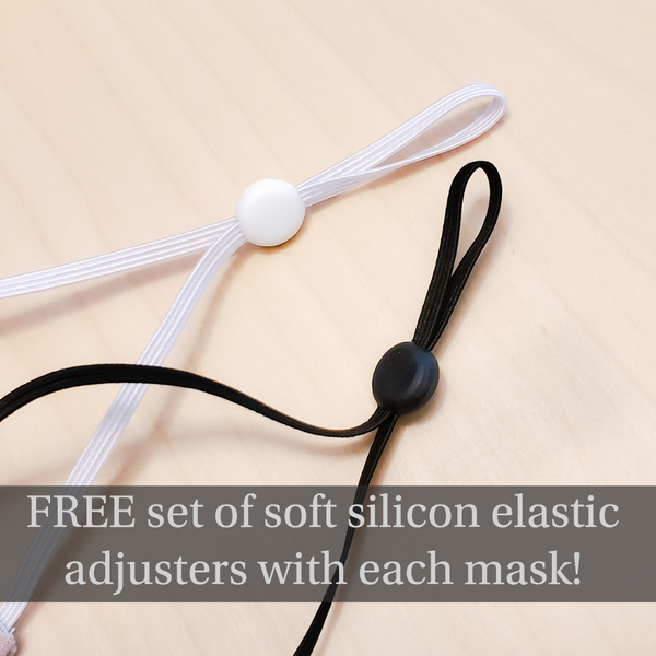 Free set of silicone adjusters with each Origami 3D Pleated Japanese Face Mask