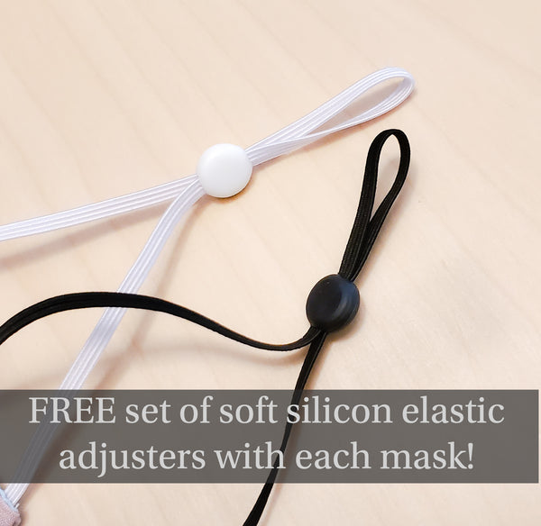 Free set of silicone adjusters with each Origami 3D Pleated Japanese Face Mask