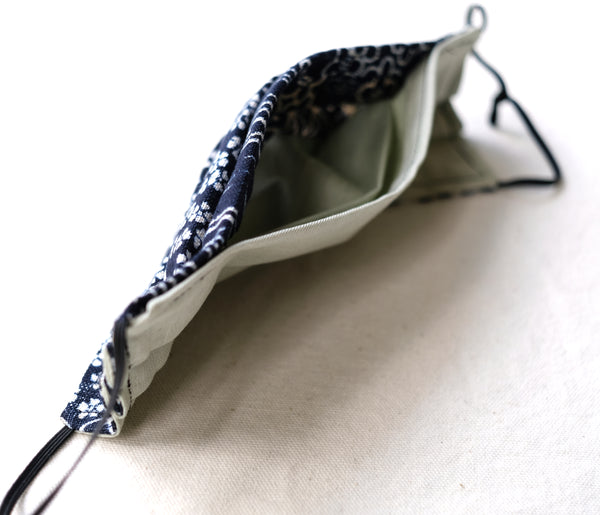 Reversible Mask - Japanese Indigo Patchwork - OLIVE + LOU
