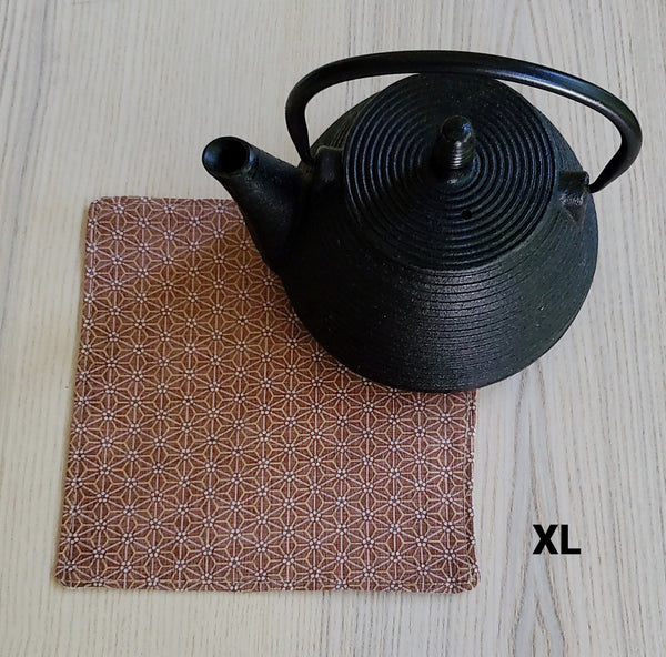 Japanese Cloth Coasters in Asanoha Rose