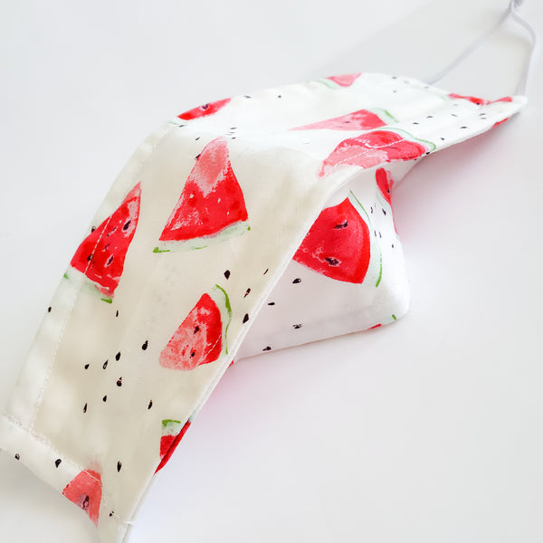 Origami Face Mask in Watermelon|Anti Fog Mask w/ nose wire and filter pocket|3D Mask for Men Women Kids|Japan Face Mask|Fitted Adjustable