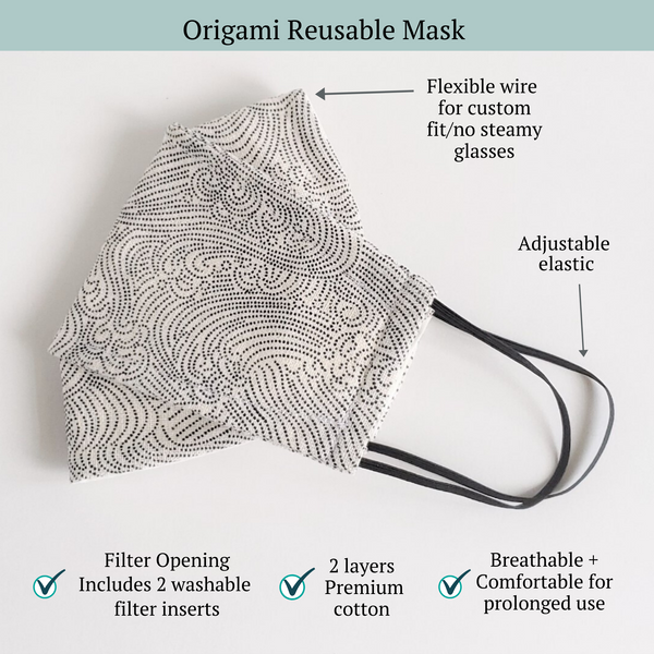 Origami Mask in Sage - OLIVE + LOU