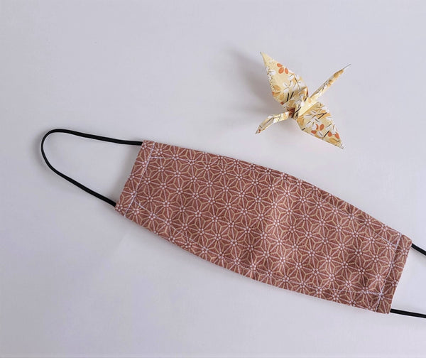 Origami 3D Japanese Pleated Face Mask in Asanoha Star Rose No Fog Mask nose wire filter pocket Mask for Men Women Kids Face Mask Fitted