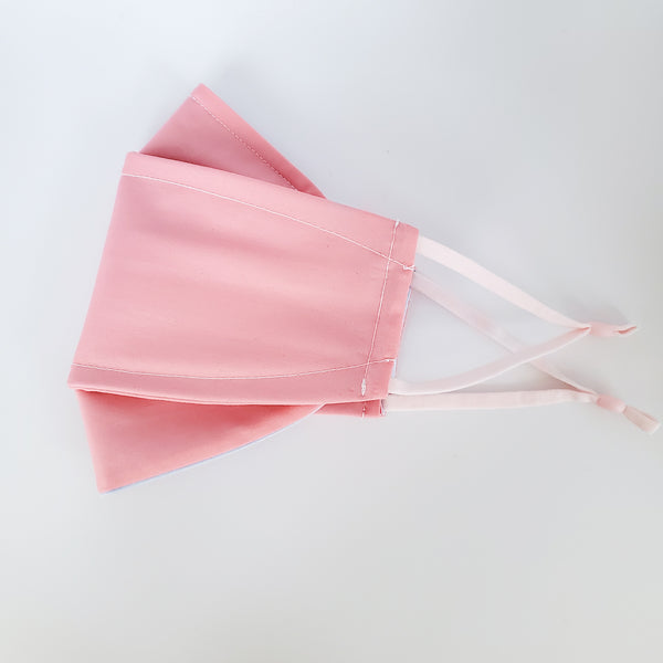 Origami 3D Japanese Pleated Face Mask in Coral Pink No Fog Mask nose wire filter pocket Mask for Men Women Kids Face Mask Fitted