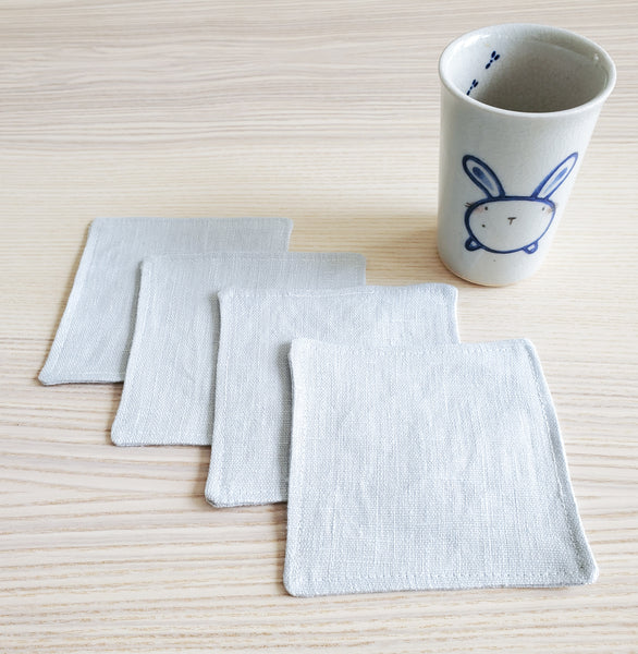 Lithuanian Linen Coasters in Pale Blue