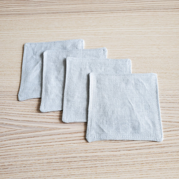 Lithuanian Linen Coasters in Pale Blue