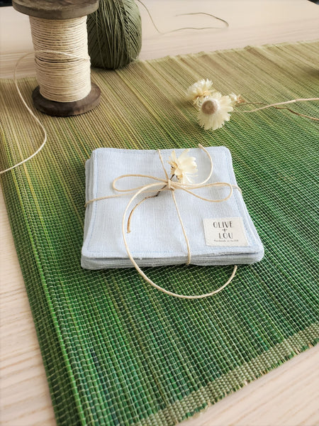 Japanese Cloth Coasters in Dotted Waves Ivory